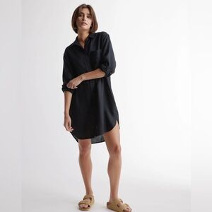 QUINCE 100% European Linen Shirt Dress size medium